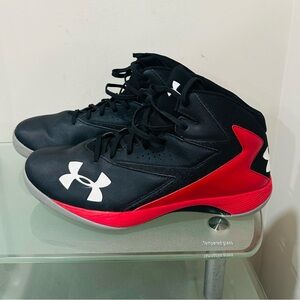 Under Armour Mens Lockdown Basketball Shoes Black 1269281-004‎ Leather Mid 11,5